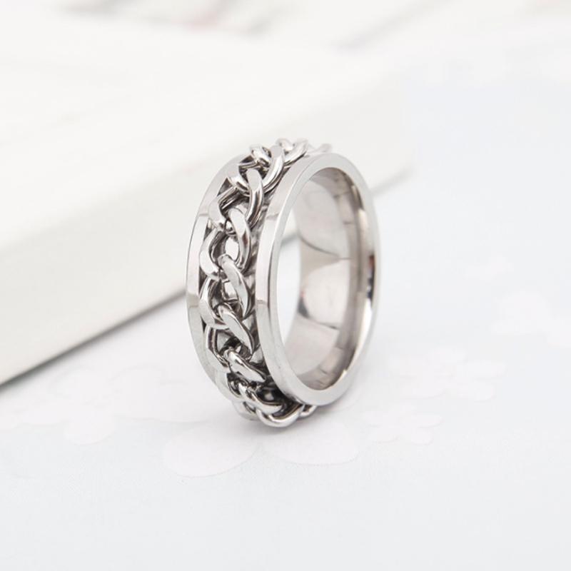 Avelena | Drehbarer Kettenring aus Titanstahl für Herren