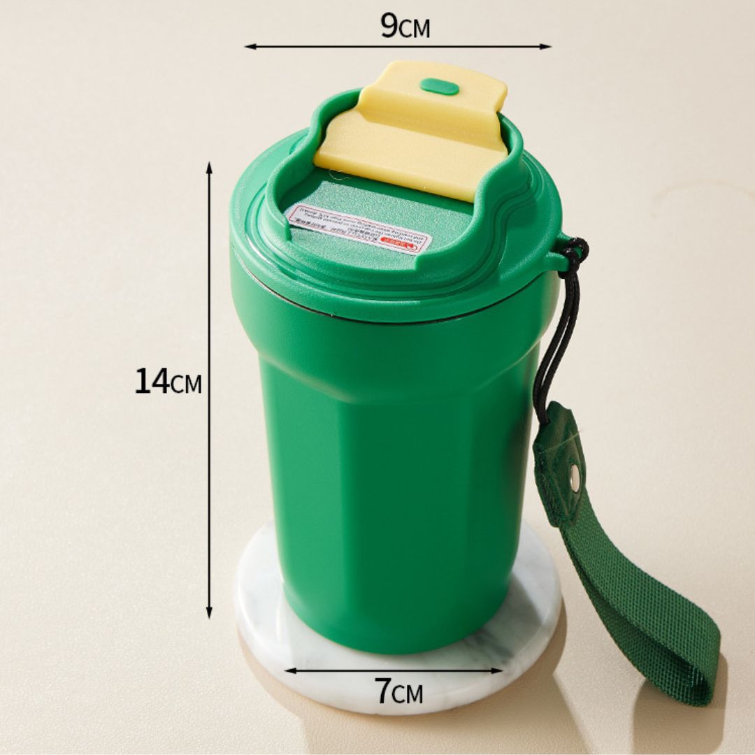 Avelena | Edelstahl  Kaffebecher mit LED Temperatur Anzeige 450 ML