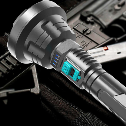 Avelena | 90000LM LED Taschenlampe – Taktischer Suchscheinwerfer mit USB-Aufladung und Superheller Beleuchtung