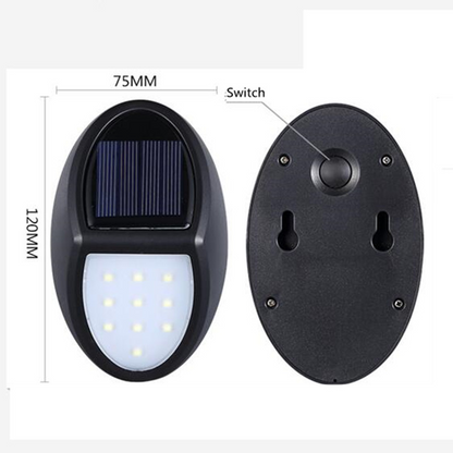 Avelena | Solar LED Wandlampe für außen – wetterfest, energiesparend und mit Bewegungsmelder