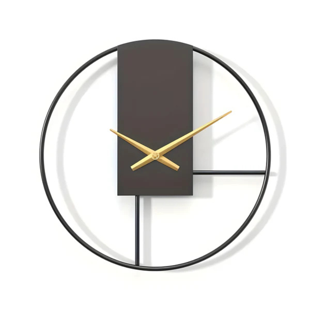 Avelena | Aurum | Minimalistische Stille Wanduhr – Stilvolle große dekorative Uhr