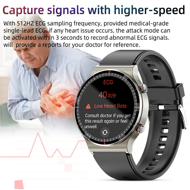 Avelena |  CFDA EKG Blutsauerstoff Herzfrequenz Gesundheitsüberwachung Smart Watch
