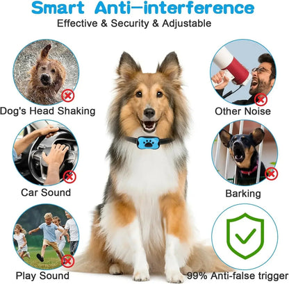 Avelena | Anti-Bell Hundehalsband – Stoppen Sie unerwünschtes Bellen mit dem BarkBuddy Vibrationstraining-Halsband für Hunde