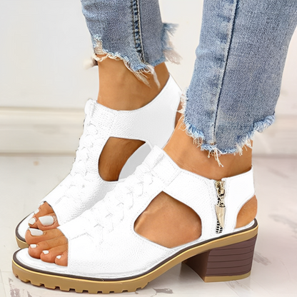 Avelena | Damen Sandaletten mit Peep-Toe-Design