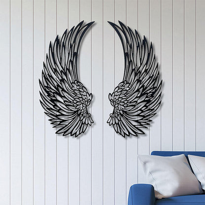 Avelena | 🌟🌟Metall Wandkunst mit Engel Flügeln und LED Lichtern