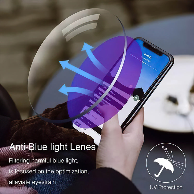 Avelena | 2024 neue hohe Härte Anti-Blau Licht Saphir Lesebrille Dual Focus Intelligente Lesebrille