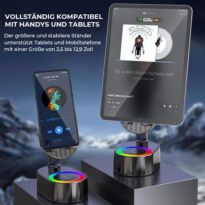 Avelena | Drahtloser Induktions-Audio-Bluetooth-Lautsprecher 5 in 1 Telefonhalterung