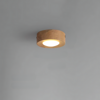 Avelena | Walnuss-Deckenlampe mit LED-Strahler