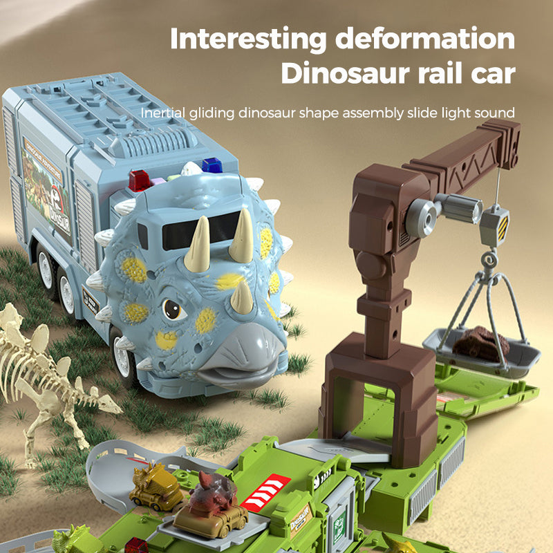 Avelena | Dinosaurier Transforming Truck Spielzeug Set Mit Lichtern Und Musik