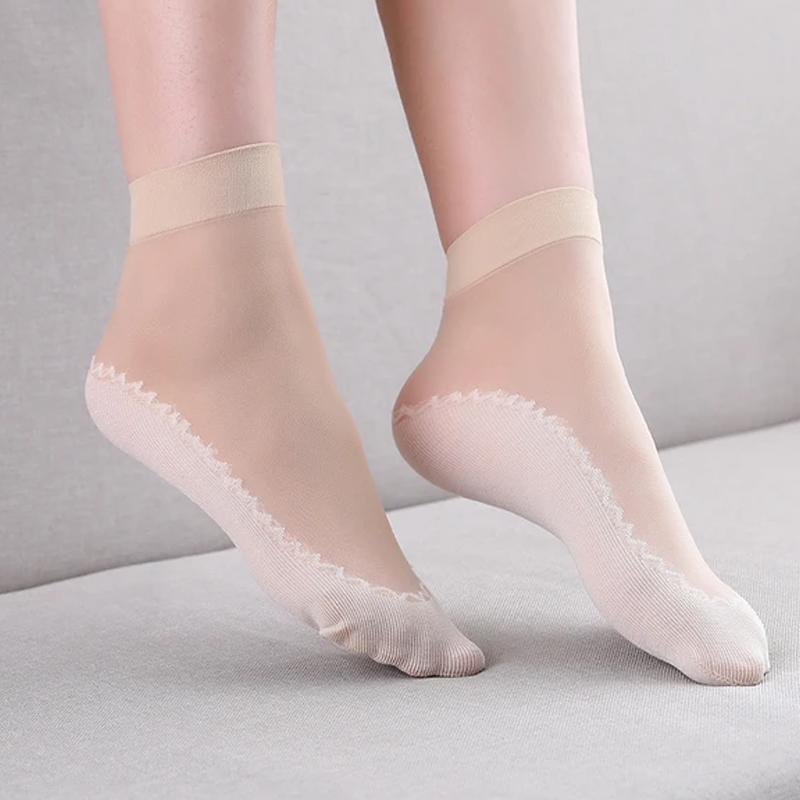 Avelena | Seide Anti-Rutsch Baumwollsocken - 5 Paare