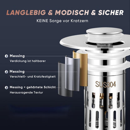 Avelena | Universeller Abflussfilter für das Badezimmer Waschbecken