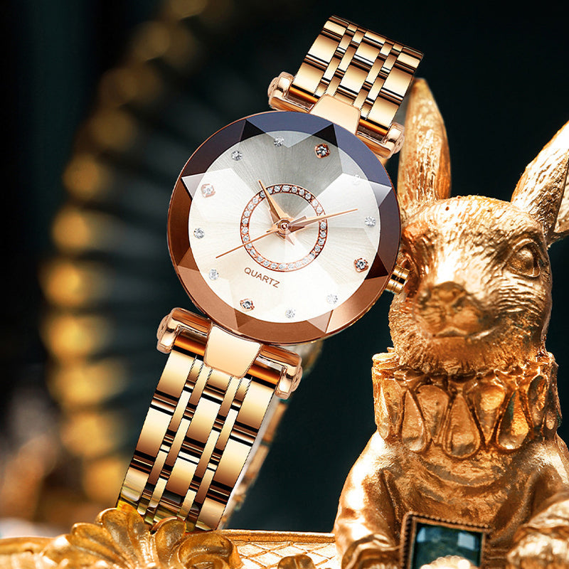 Avelena | Diamant Zifferblatt Damen Wasserdichte Uhr