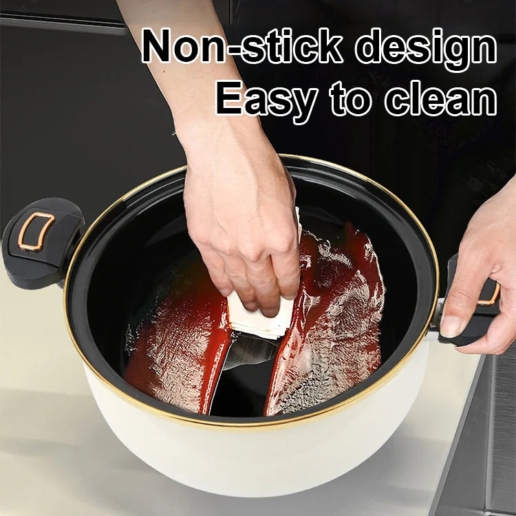 Avelena | Doppelgriff 7L Emaille Mikro-Druckkochtopf