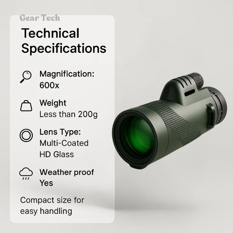 Avelena | DetailScope | Monokulares Teleskop – Scharfe Bilder bei allen Lichtverhältnissen