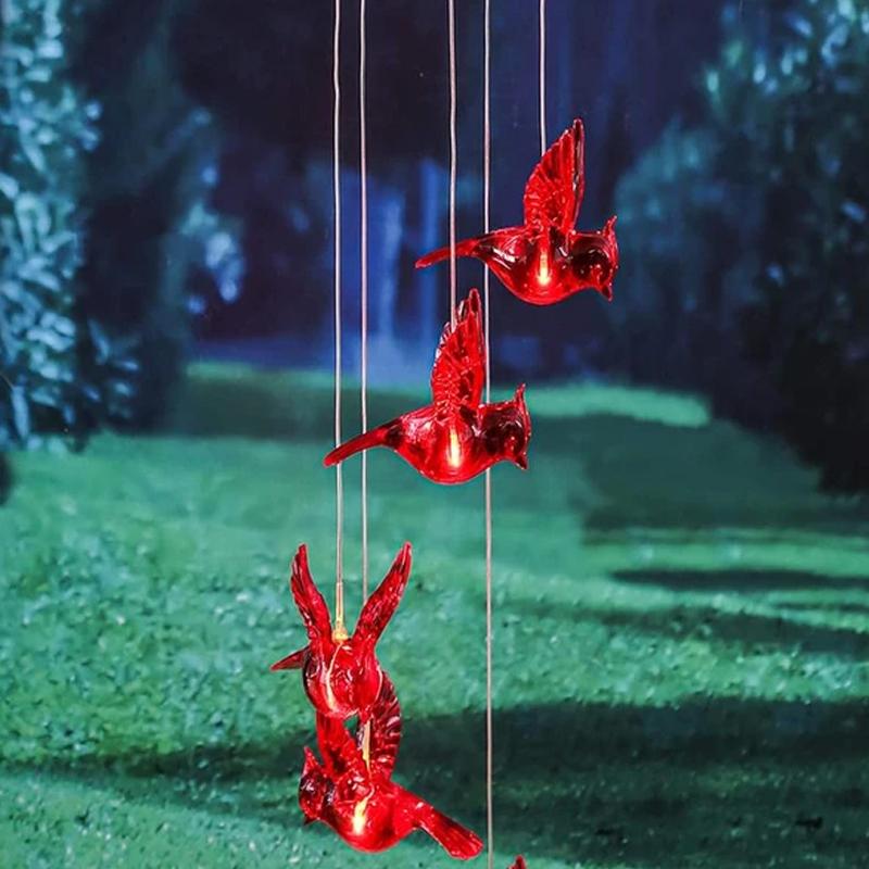 Avelena | Rote Vogel Windspiel Licht