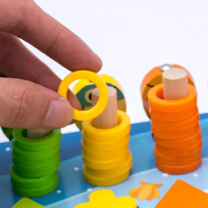 Avelena | Sicheres Holz-Bildungsspielbrett zum Spielen mit Puzzeln und Formen