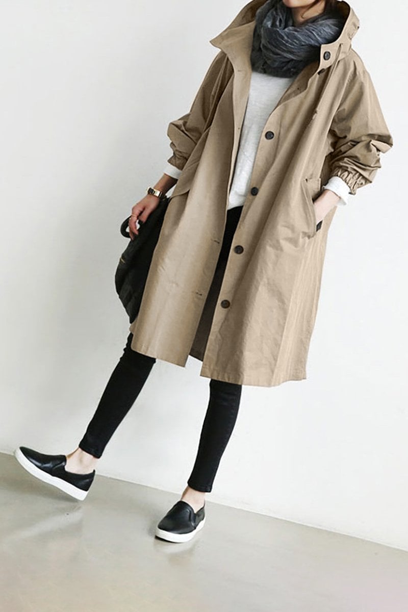 Avelena – wasserdichter Trenchcoat mit Kapuze