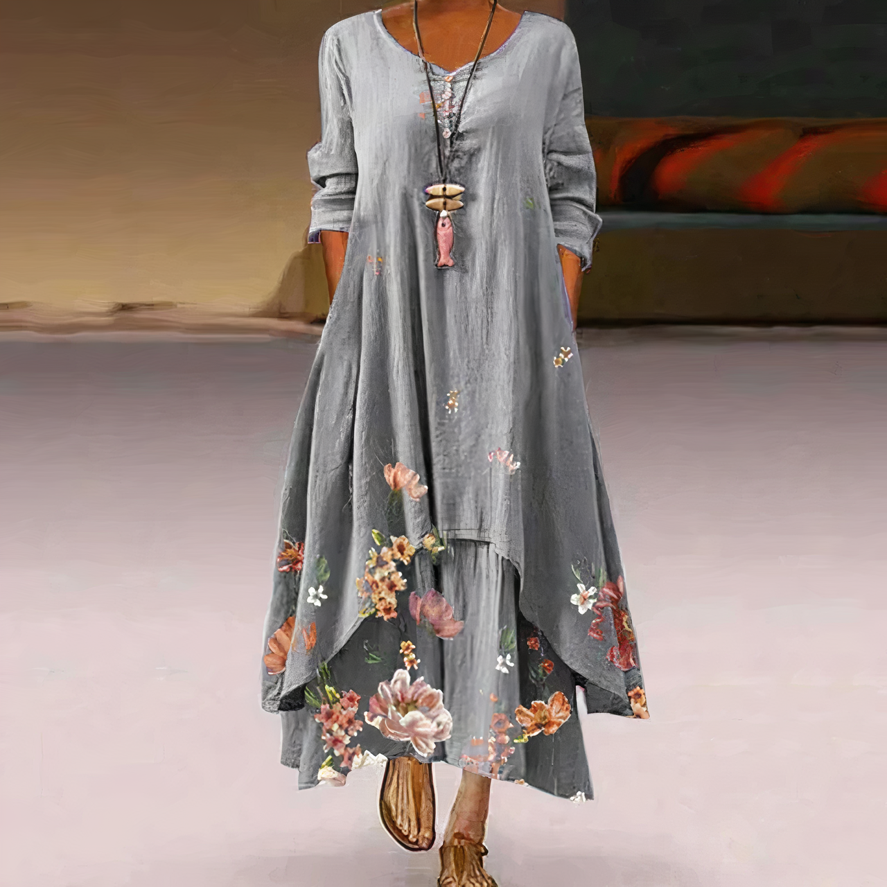 Avelena | Elegante katoenen Jurk