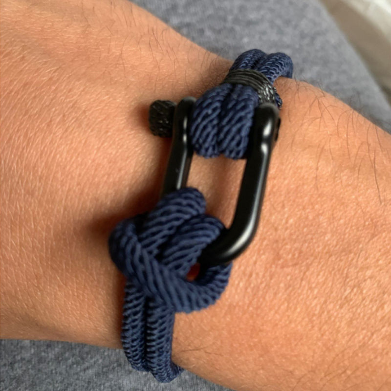 Avelena | Geformte Schnalle Nylon Geflochtenes Armband