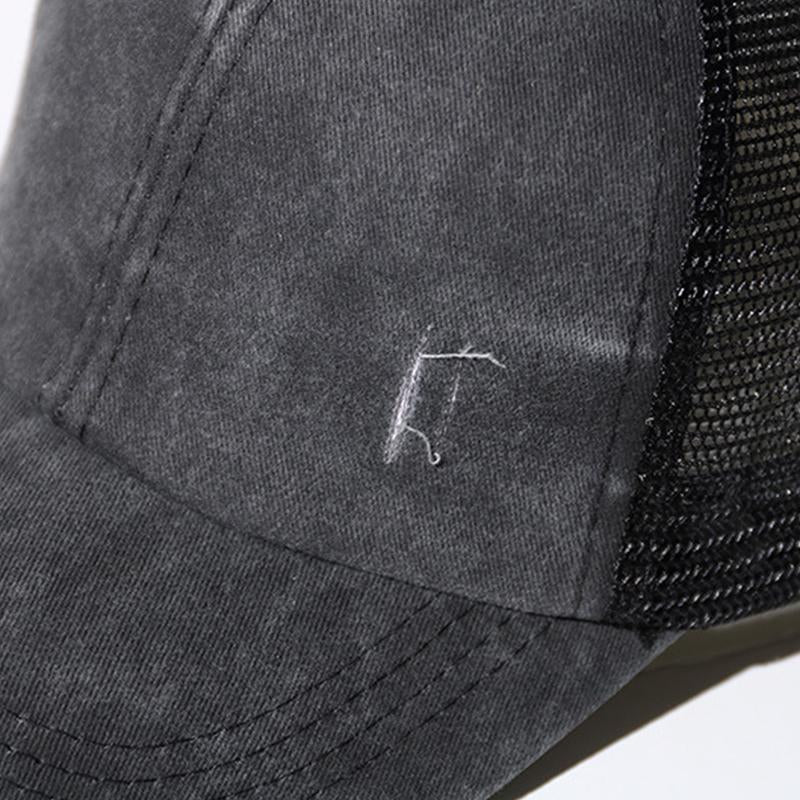 Avelena | Neue Mesh Cross Outout Pferdeschwanz Baseballcap