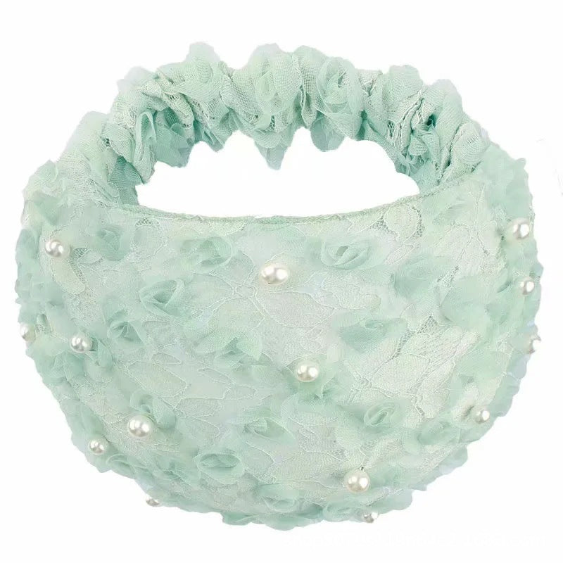 Avelena | Gehäkelte Perlen Bandana Elastisches Stirnband