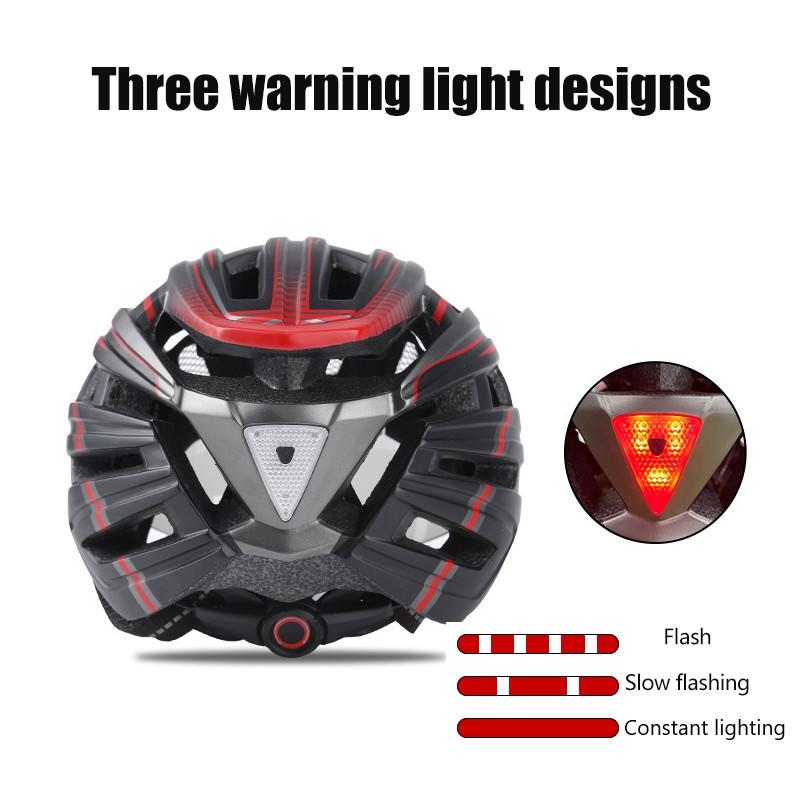 Avelena | Fahrradhelm mit Goggles Visier und Led-Rücklicht