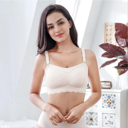 Avelena | Übergröße Elastisch Rutschfester Strapless Eis Seide BH