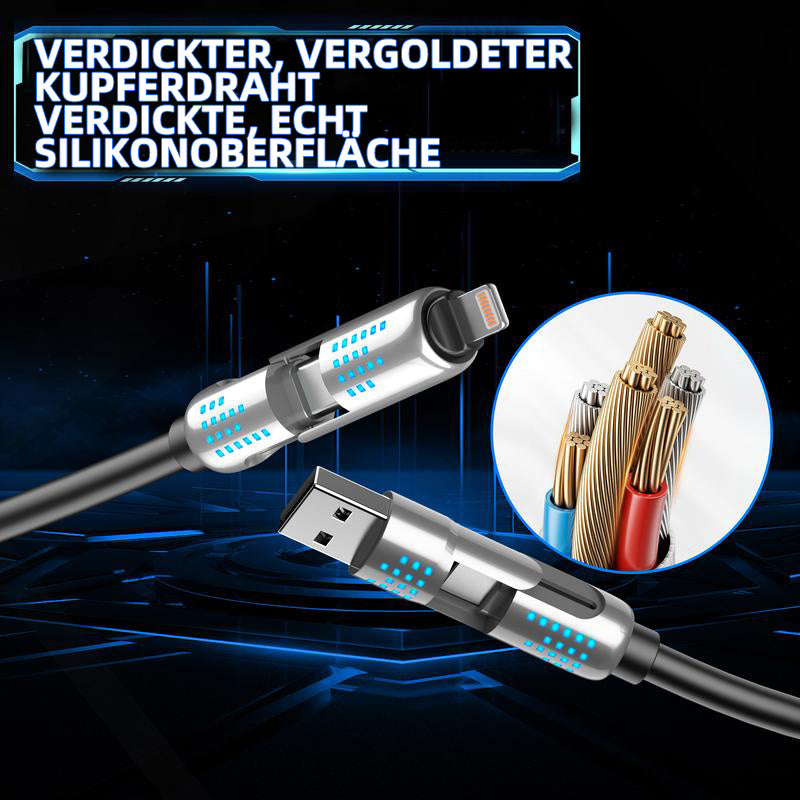 Avelena | 240W 4-in-1 USB-C Schnellladekabel