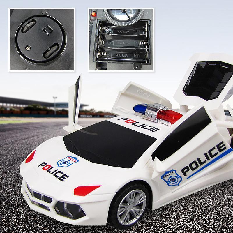 Avelena | 360 Grad Rotationsrad Musikernde Led-Beleuchtung Elektronisches Polizeiauto