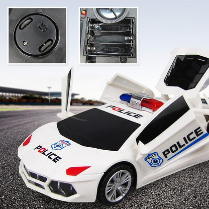 Avelena | 360 Grad Rotationsrad Musikernde Led-Beleuchtung Elektronisches Polizeiauto