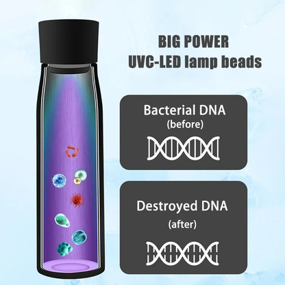 Avelena | Aquyn UV Licht Wasserflasche – Smarte Wasserflasche mit UV-Stilisierung für sauberes Trinkwasser