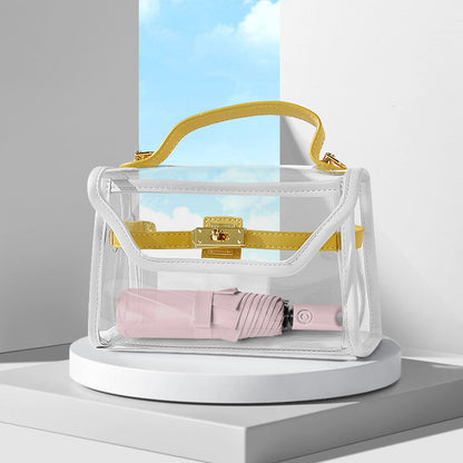 Avelena | Dreifach selbstöffnender und zurückziehbarer Regenschirm mit Schnalle