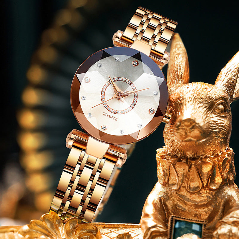 Avelena | Sternen Diamant Zifferblatt Damen Wasserdichte Uhr