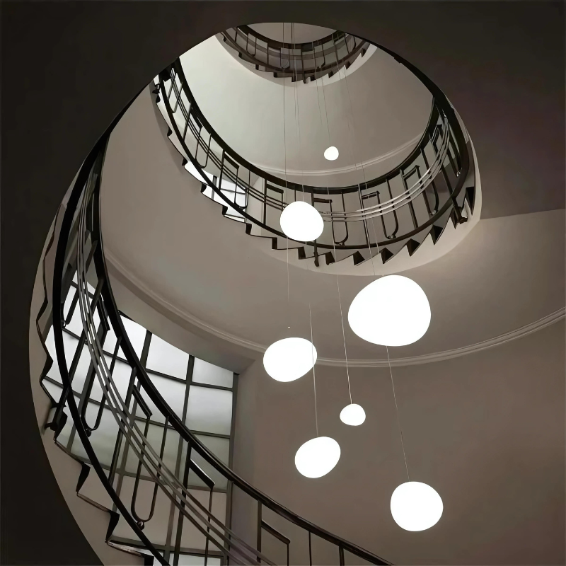 Avelena | GloStone | Elegante Glas-Kiesel-Pendelleuchte