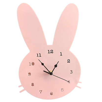 Avelena | Bunnyclock Süße Kinderwanduhr Im Hasendesign