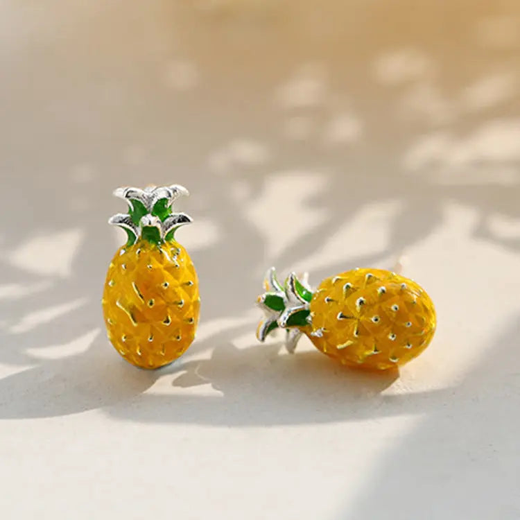 Avelena | Ananas Stecker Ohrringe - Süßer Stil