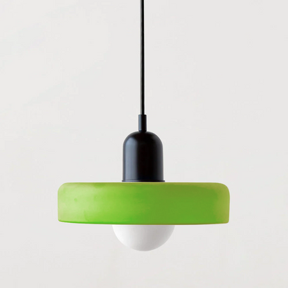 Avelena |  Pendelleuchte aus farbigem Glas | Elegante Hängeleuchte im Bauhaus-Stil | Designlampe für Wohnzimmer & Esszimmer