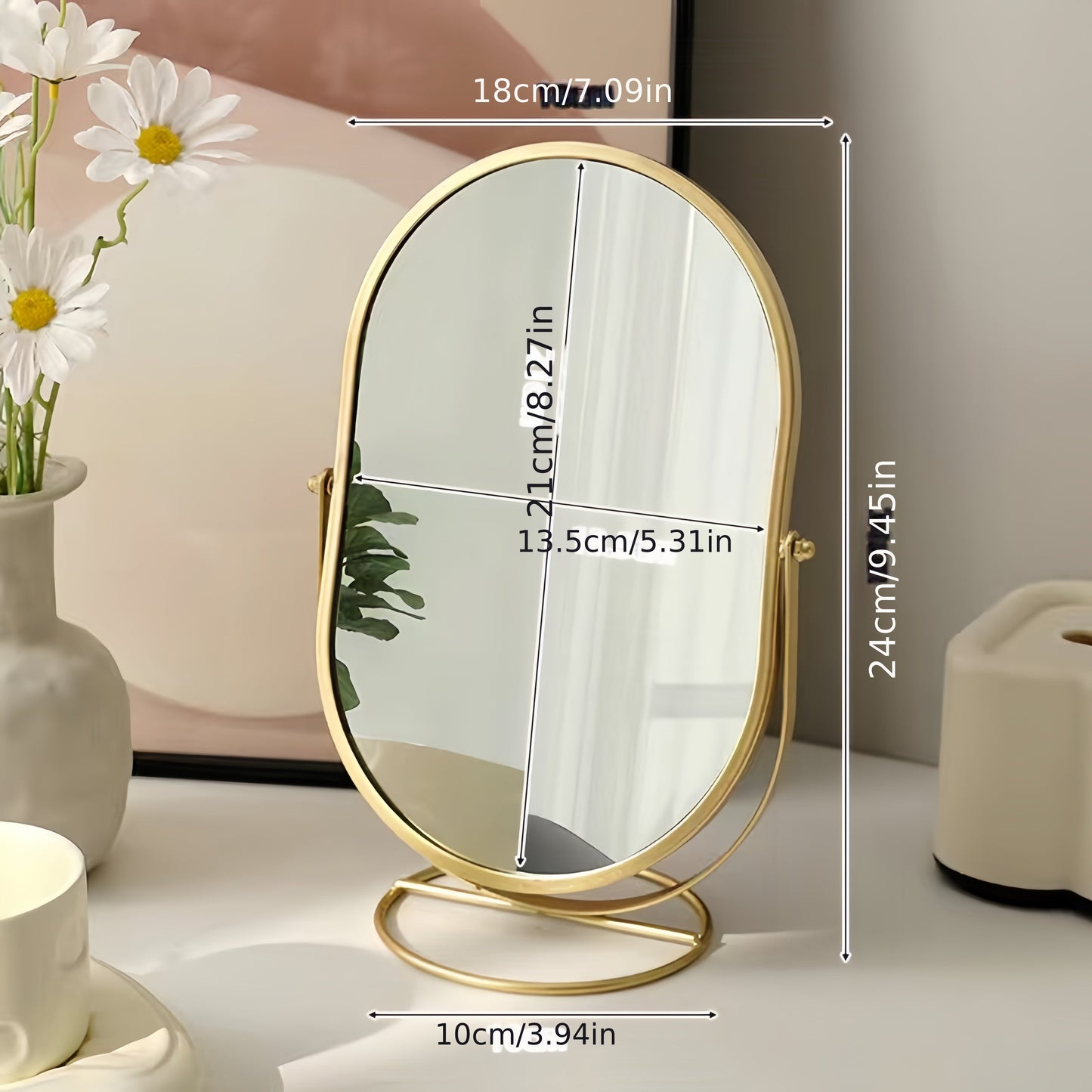 Avelena | 360° Look Eleganter Make-Up Spiegel für Jede Ecke