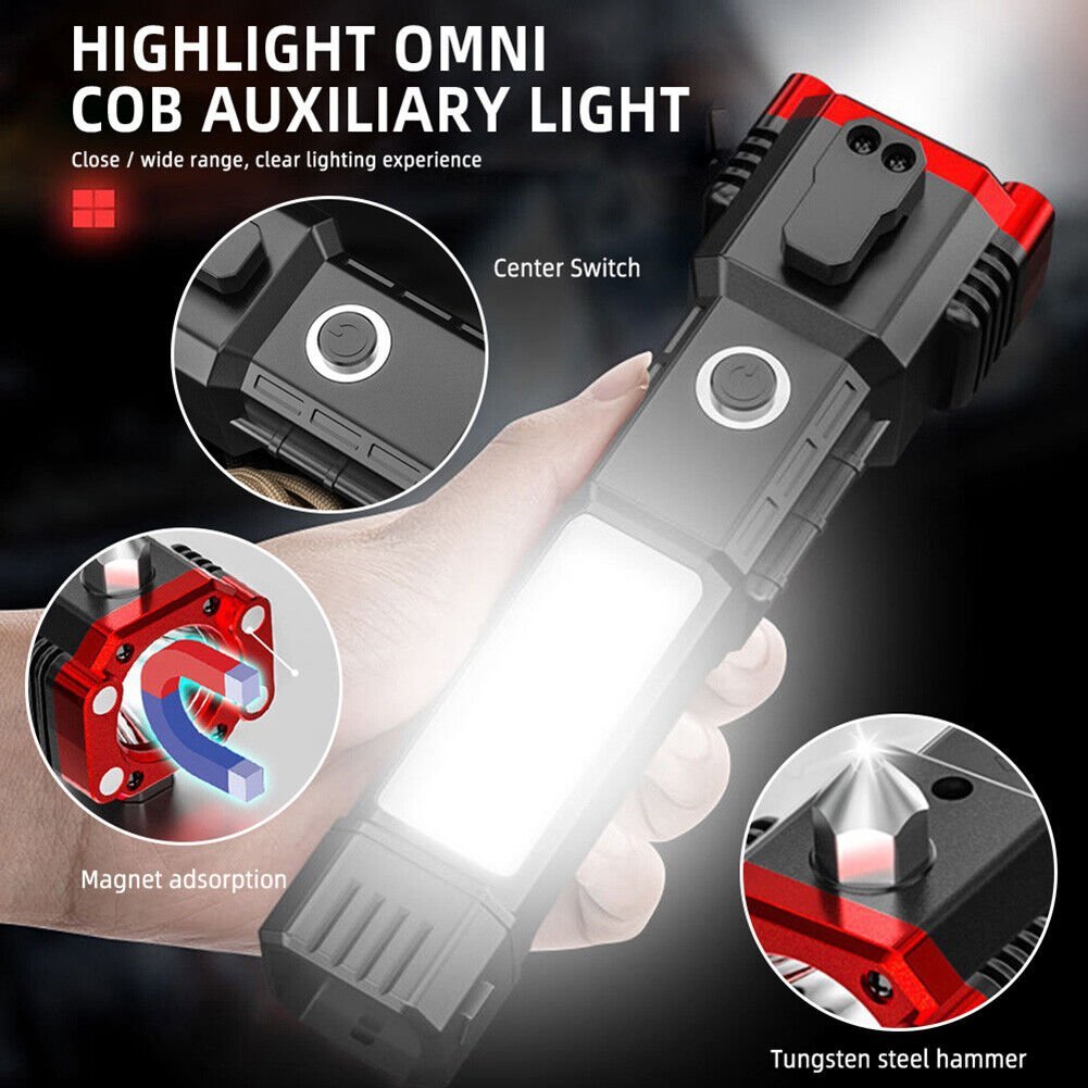 Avelena | Super Helle Wiederaufladbare LED Handheld Taschenlampe Tragbare Spotlight 4 Modi Neu
