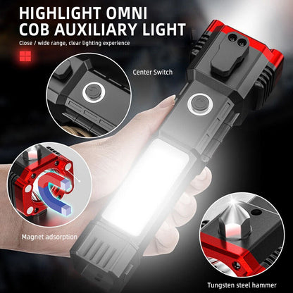 Avelena | Super Helle Wiederaufladbare LED Handheld Taschenlampe Tragbare Spotlight 4 Modi Neu