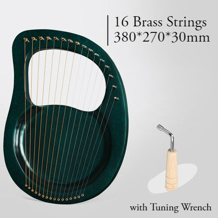 Avelena | 16 Messing-Saiten Mahagoni Lyra Harfe mit Stimmenschlüssel für Kinder, Teenager & Erwachsene