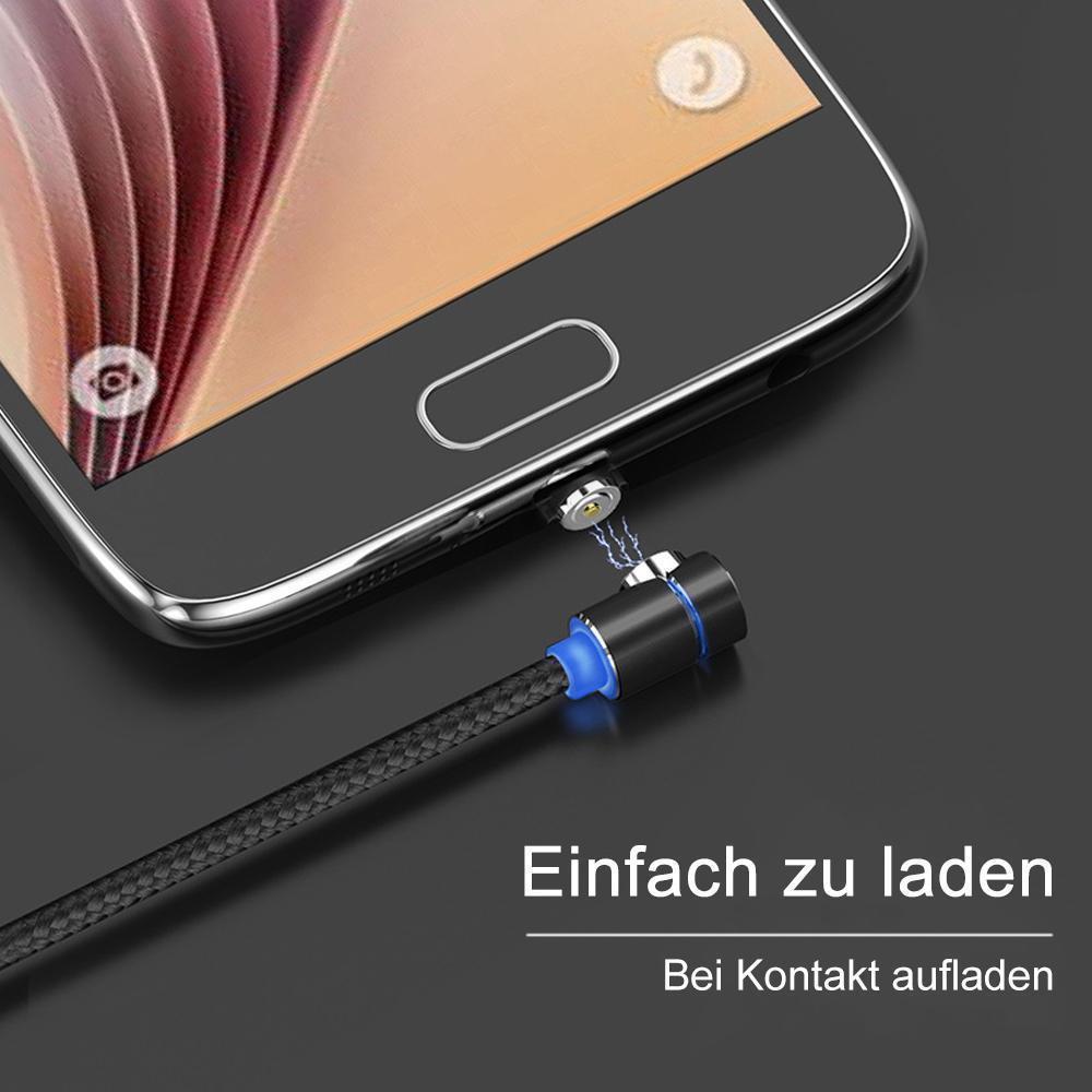 Avelena | Bequee 3 in 1 magnetisches Ladekabel für Lightning, Micro und Type C, 2m