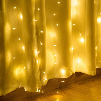 Avelena | 600 LED 9.8 x 19.6 FT. LED Vorhanglichter mit 8 Lichtmodi und Speicherfunktion