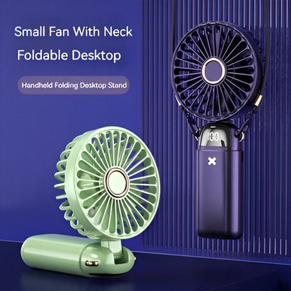 Avelena | Wiederaufladbarer tragbarer Mini Ventilator | 5-Stufen, 90-Grad verstellbar & leise für Büro, Zuhause & den Außeneinsatz