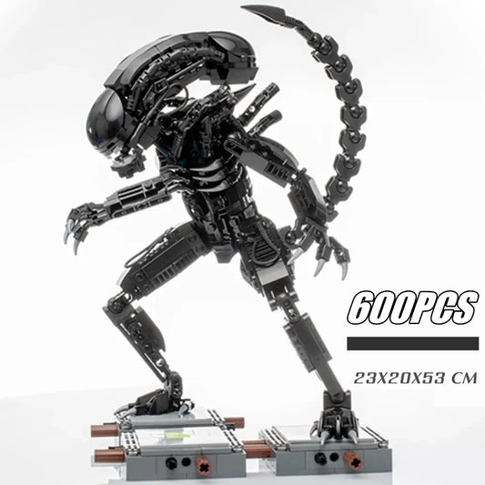 Avelena | 600PCS Prometheus Aliens Vs Predator Weltraum-Alien-Figur Mech Modellbausteine Spielzeug Kinder Geschenk