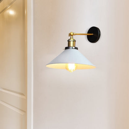 Avelena | Weiß Industriell Vintage Wand Sconce Licht