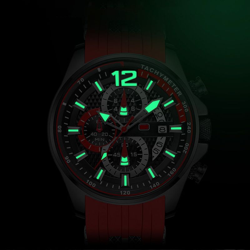 Avelena | Wasserdichte Motorsport-Uhr für Männer mit leuchtend