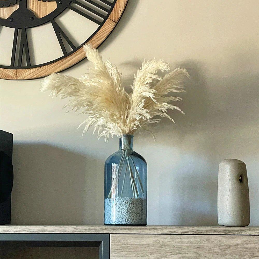 Avelena | 60 Cm Große Bouquet aus Echtem, Crémeweißem, Getrocknetem Pampasgras Flauschigen Federn für Moderne Boho-Dekoration