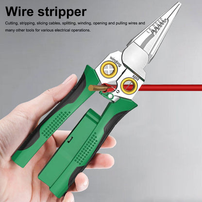 Avelena | 8 in 1 Drahtabzieher Twister zum Schneiden und Ziehen von Drähten, Kabelschneider, Spannungsprüferzange, 12V bis 250V unter Spannung