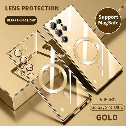 Avelena | Transparente Luxus-Beschichtung Magnetische Abdeckung für Samsung
